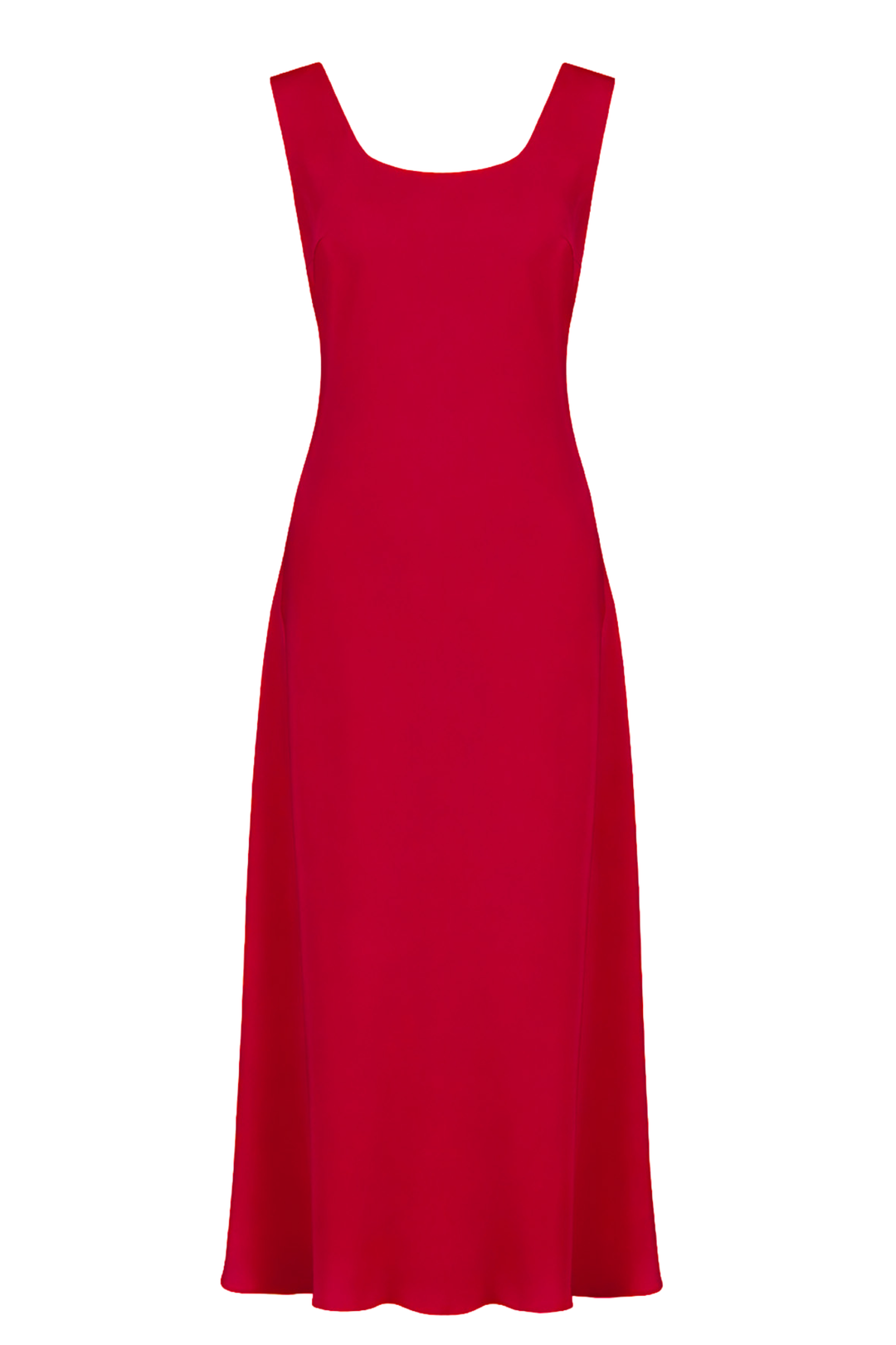 ALOCASIA RED SILK SLIP DRESS