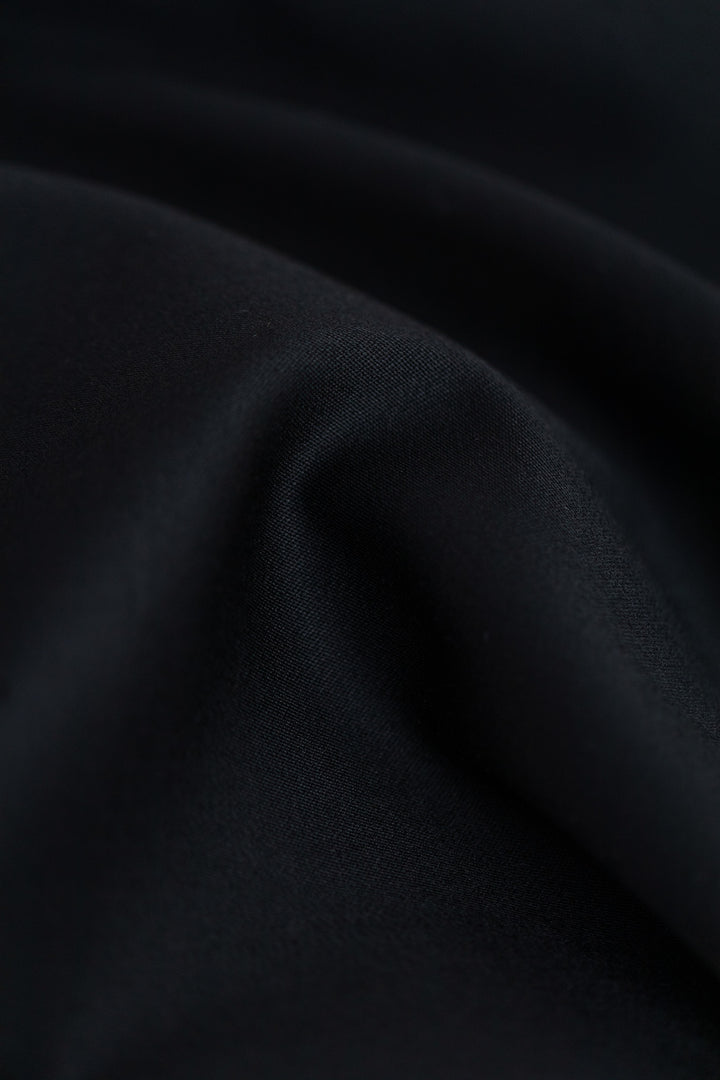 ALPINIA BLACK FINE WOOL WIDE-LEG SUIT PANTS