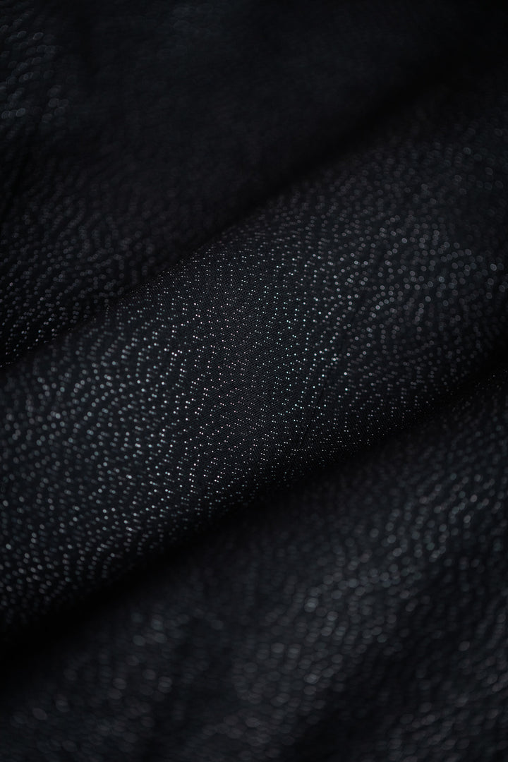 MEESIA BLACK SLIGHTLY GLITTERING WOOL BLEND VEST