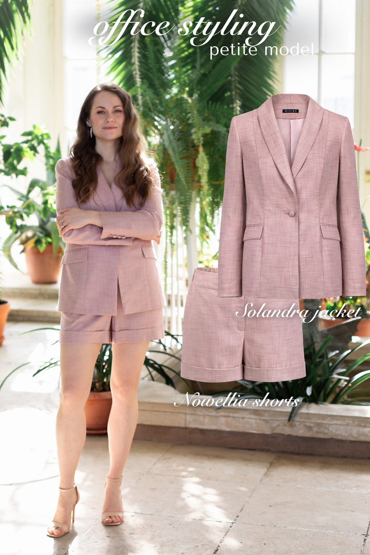 SOLANDRA DUSTY PINK BAMBOO BLAZER JACKET