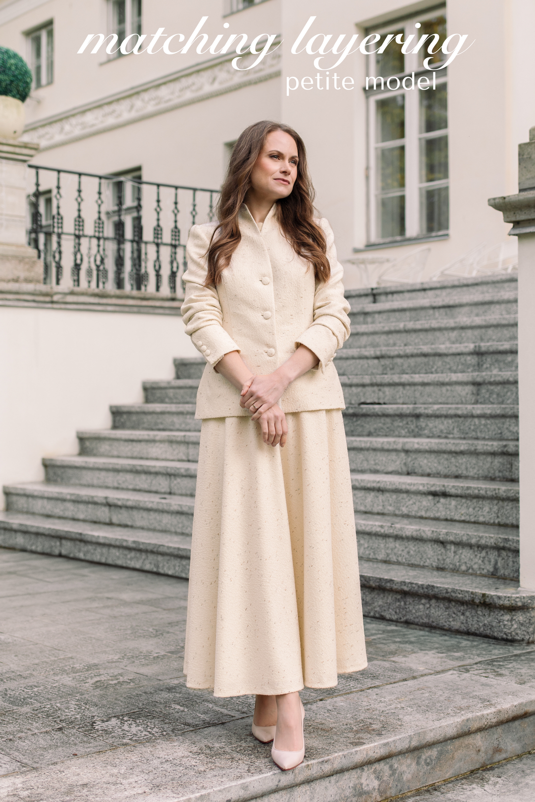 WRIGHTIA CREAM WOOL BLEND JACKET