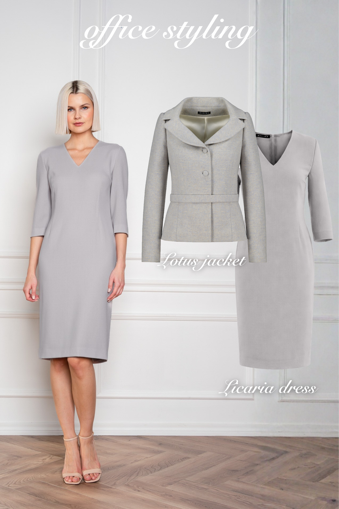 LOTUS GRAY WOOL CASHMERE TWEED PEPLUM JACKET