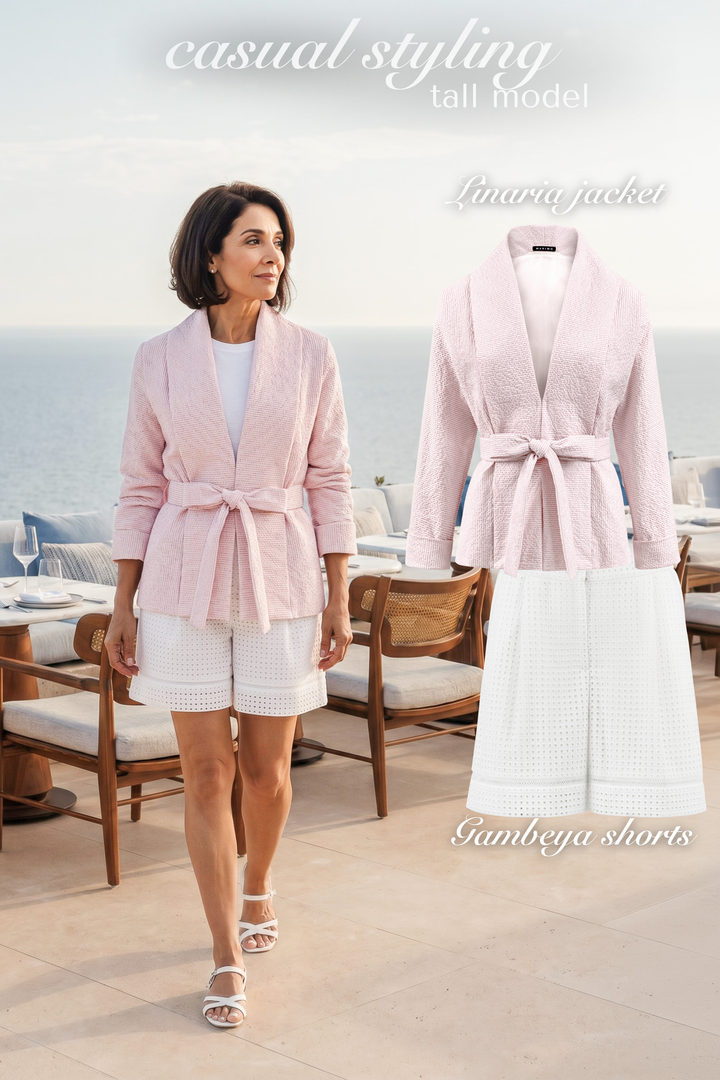 LINARIA STRIPED COTTON SEERSUCKER JACKET