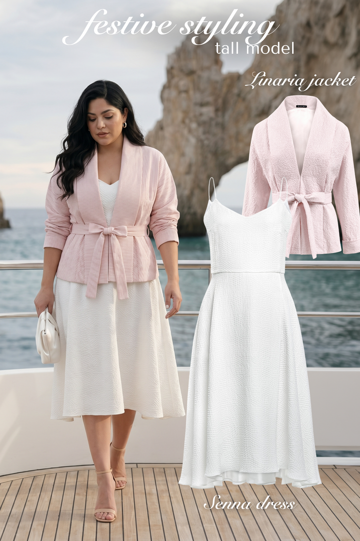 LINARIA STRIPED COTTON SEERSUCKER JACKET