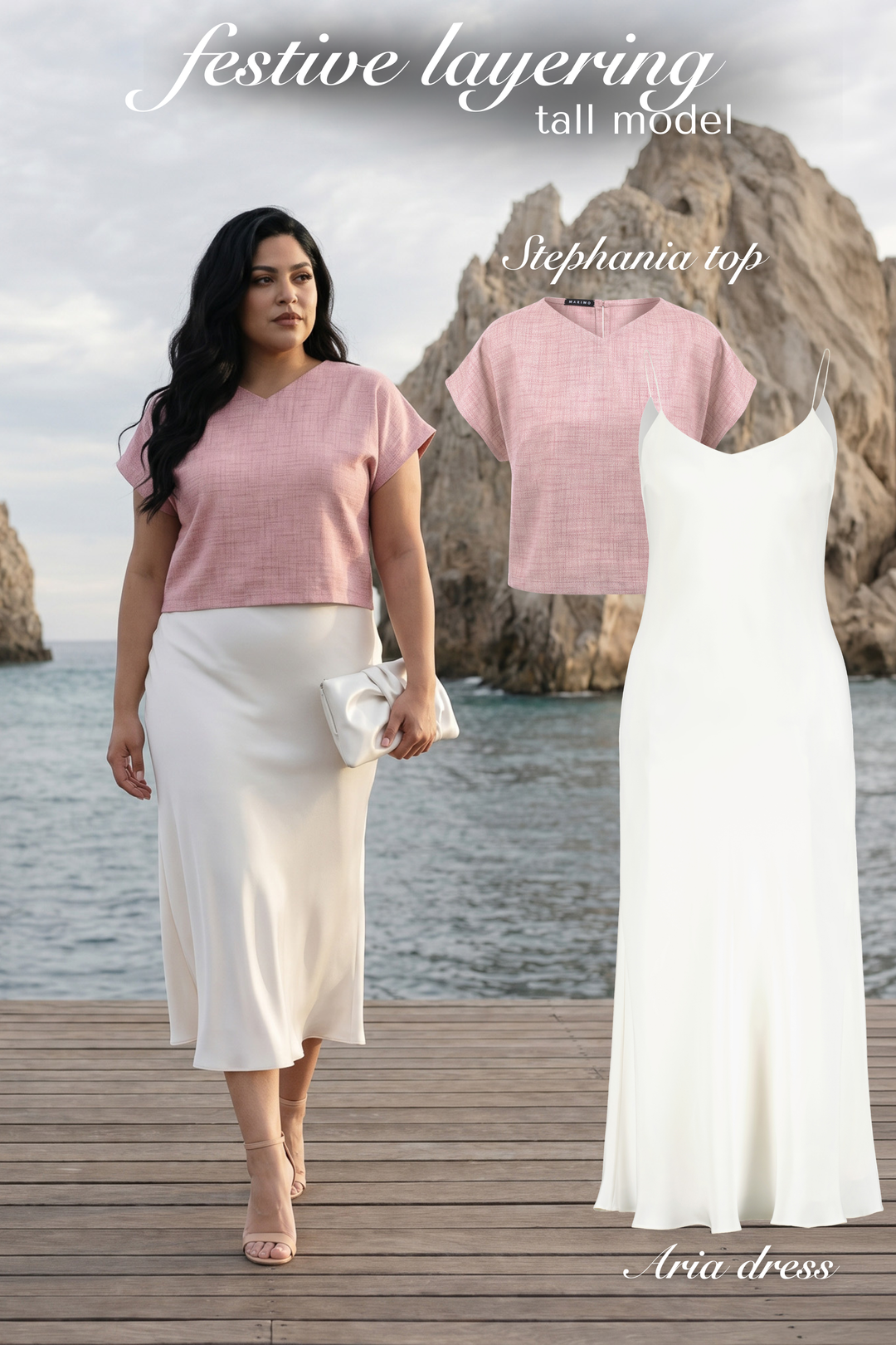STEPHANIA DUSTY PINK BAMBOO CROPPED TOP