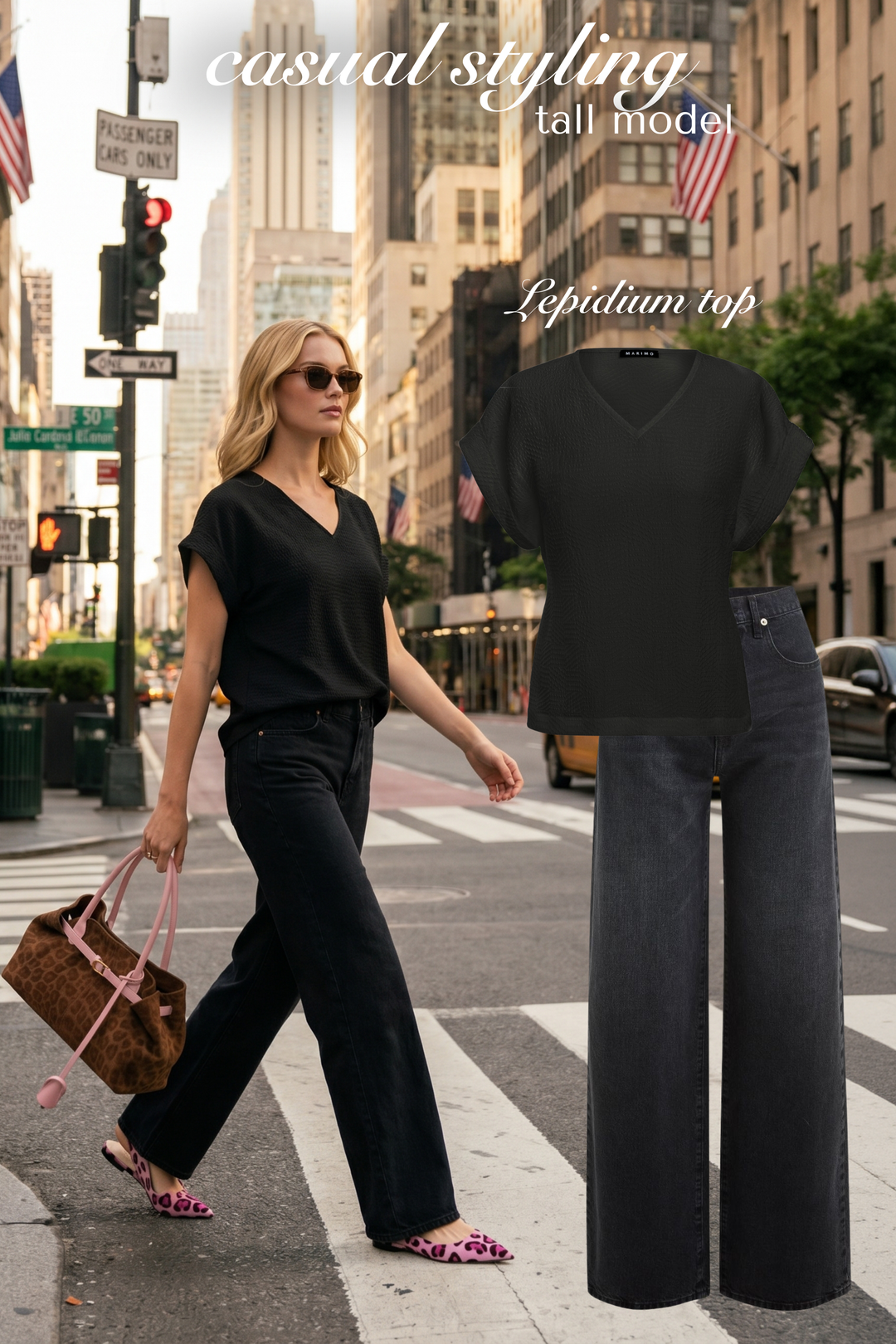 LEPIDIUM BLACK SILK JAQUARD V-NECK TOP