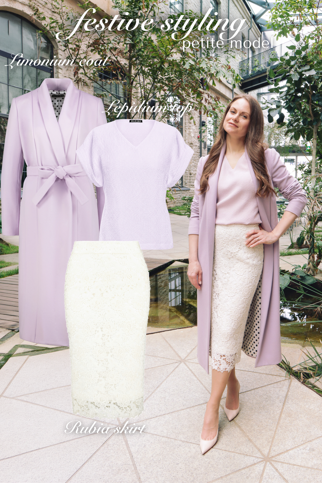 LEPIDIUM LAVENDER SILK JAQUARD V-NECK TOP