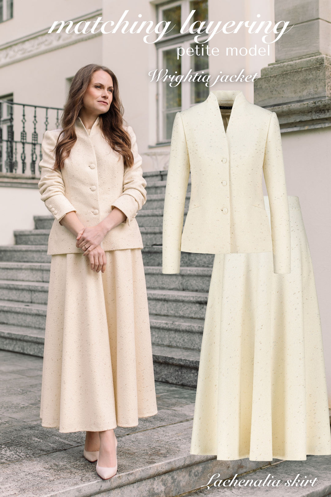 WRIGHTIA CREAM WOOL BLEND JACKET