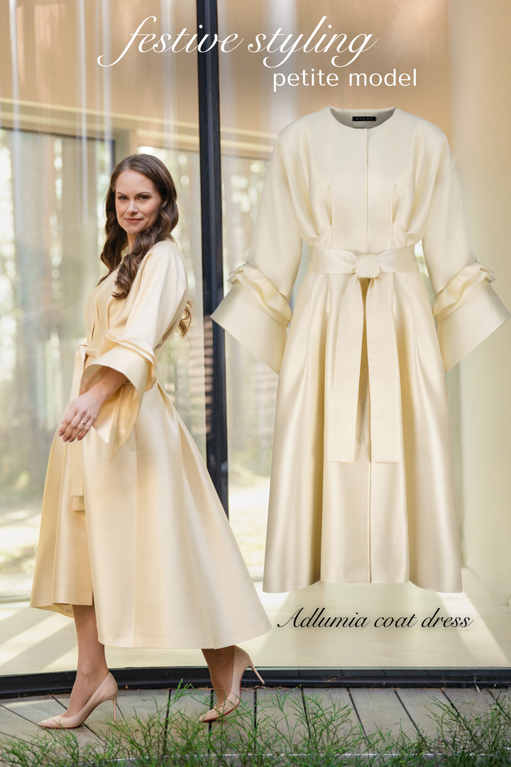 ADLUMIA BUTTER YELLOW COAT DRESS
