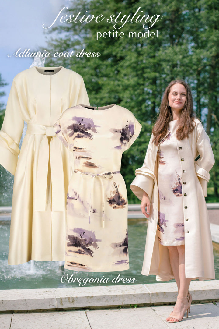 ADLUMIA BUTTER YELLOW COAT DRESS