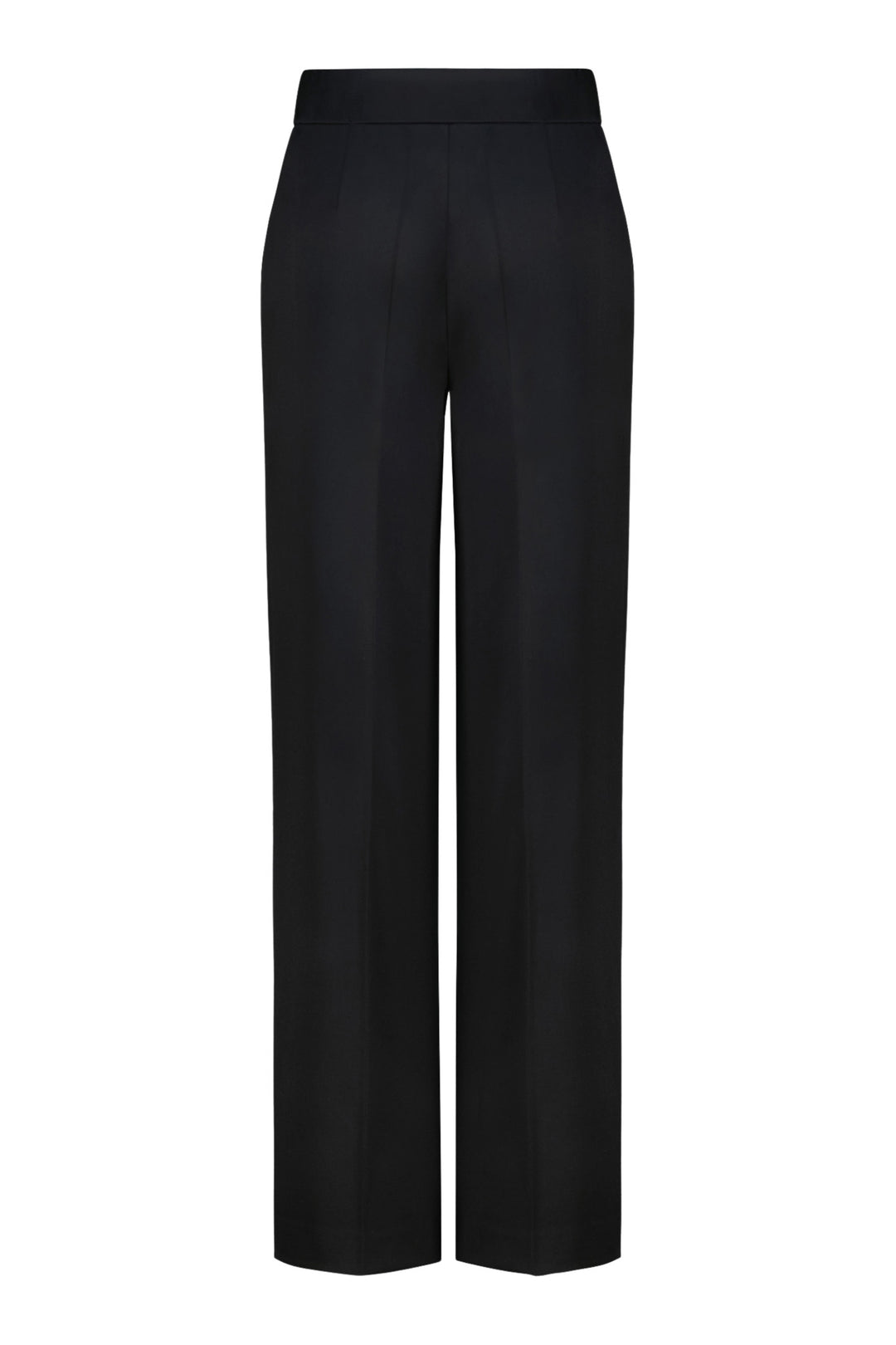 ALPINIA BLACK FINE WOOL WIDE-LEG SUIT PANTS