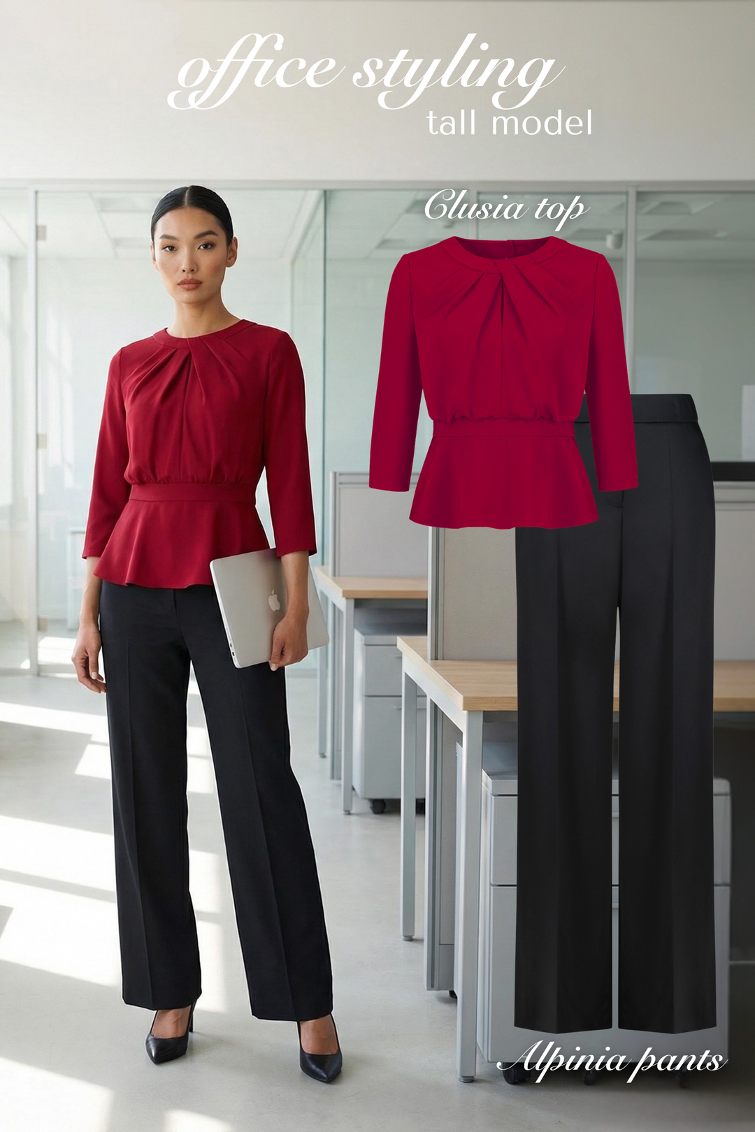 BASE CAPSULE WARDROBE SET: RED & BLACK