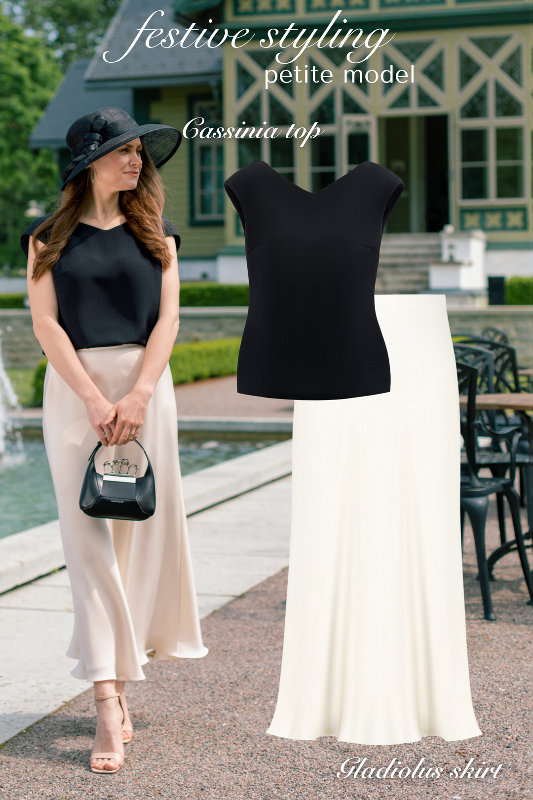 GLADIOLUS CREAM SILK SLIP SKIRT