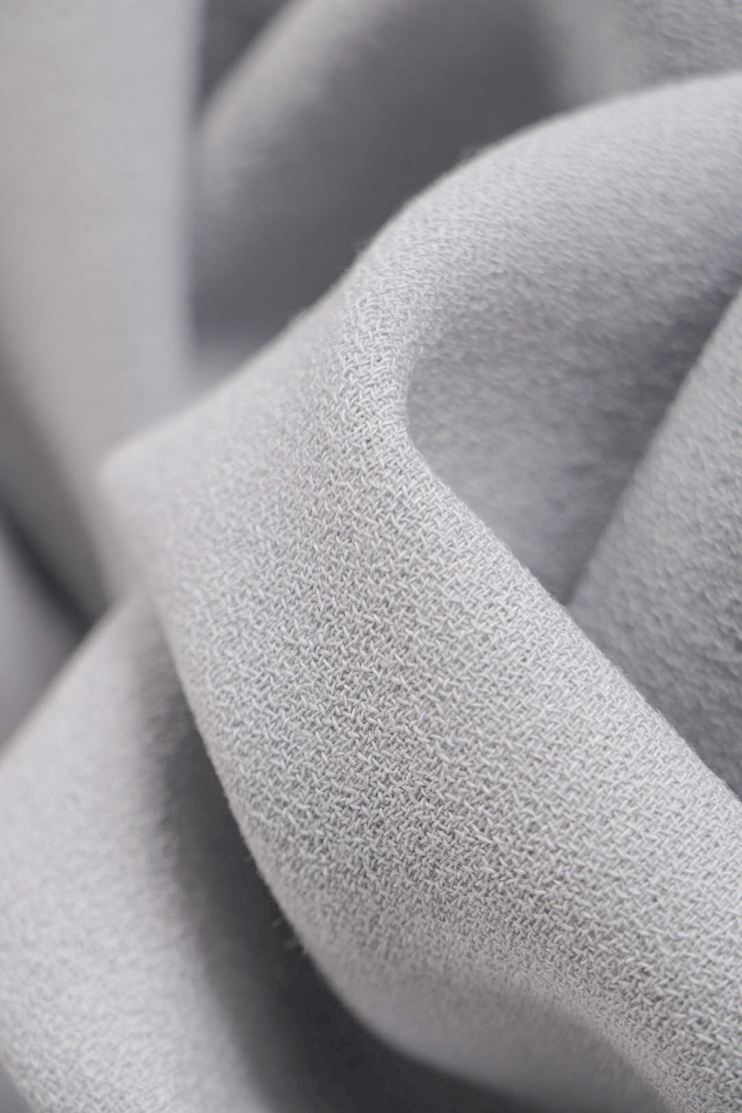 LINARIA GRAY WOOL CREPE KIMONO CUT COAT DRESS