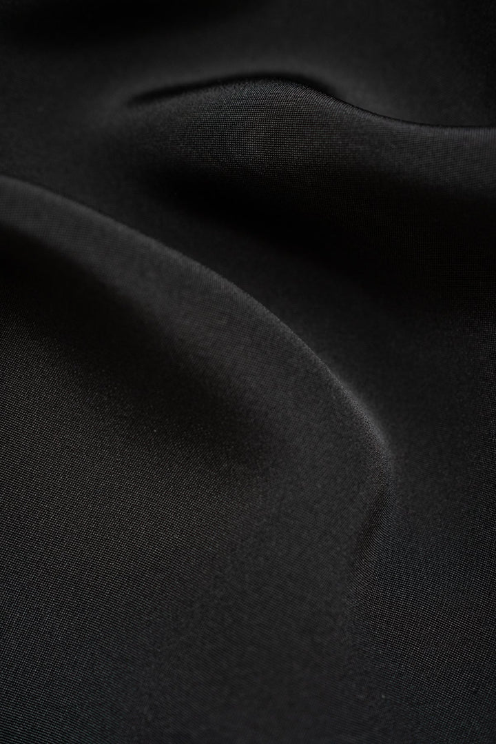 CLUSIANA BLACK SILK HALTER NECK SLIP DRESS WITH BOW DETAIL