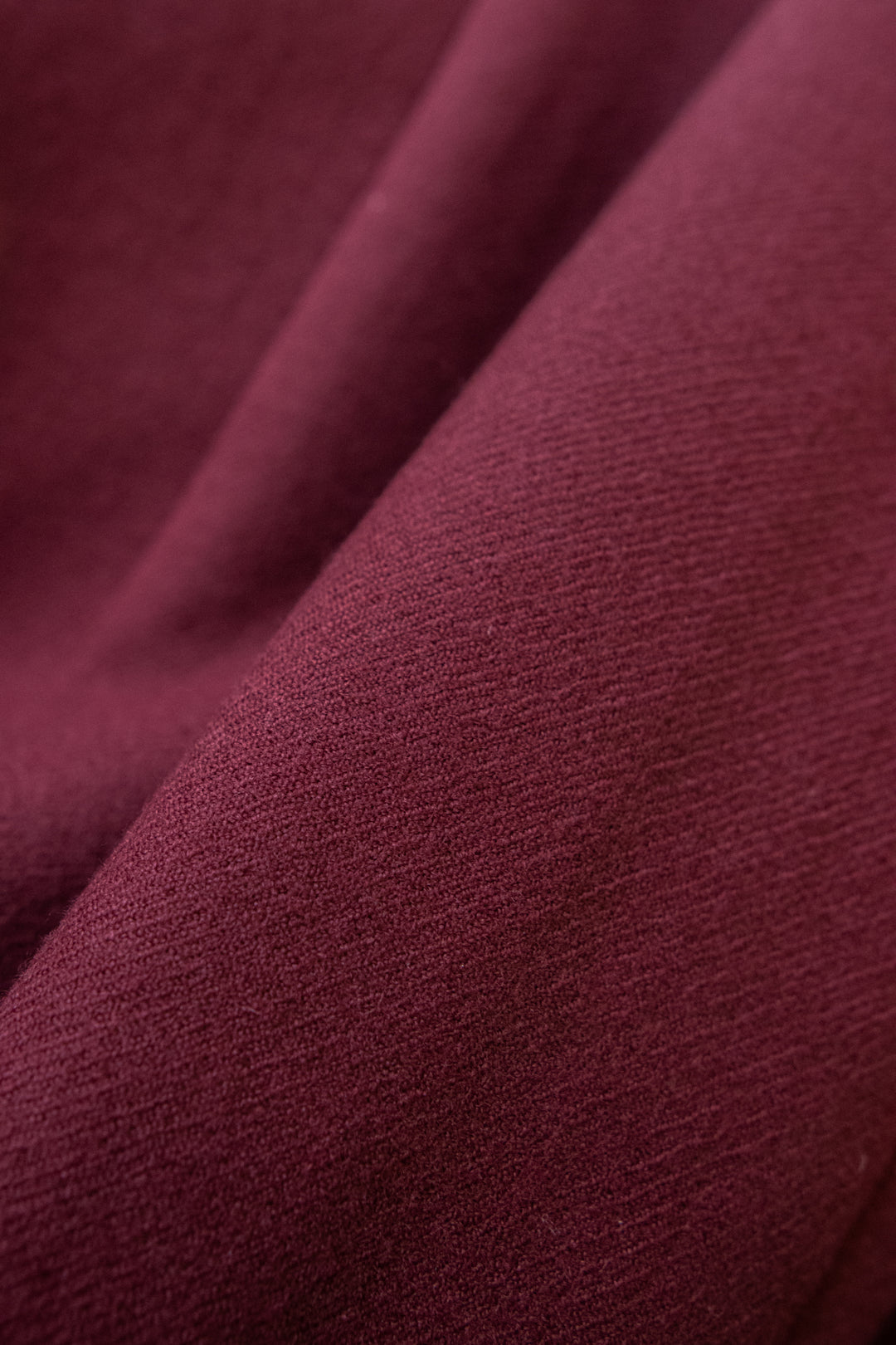 EPISCIA DEEP RED DOUBLE WOOL FLANNEL COAT