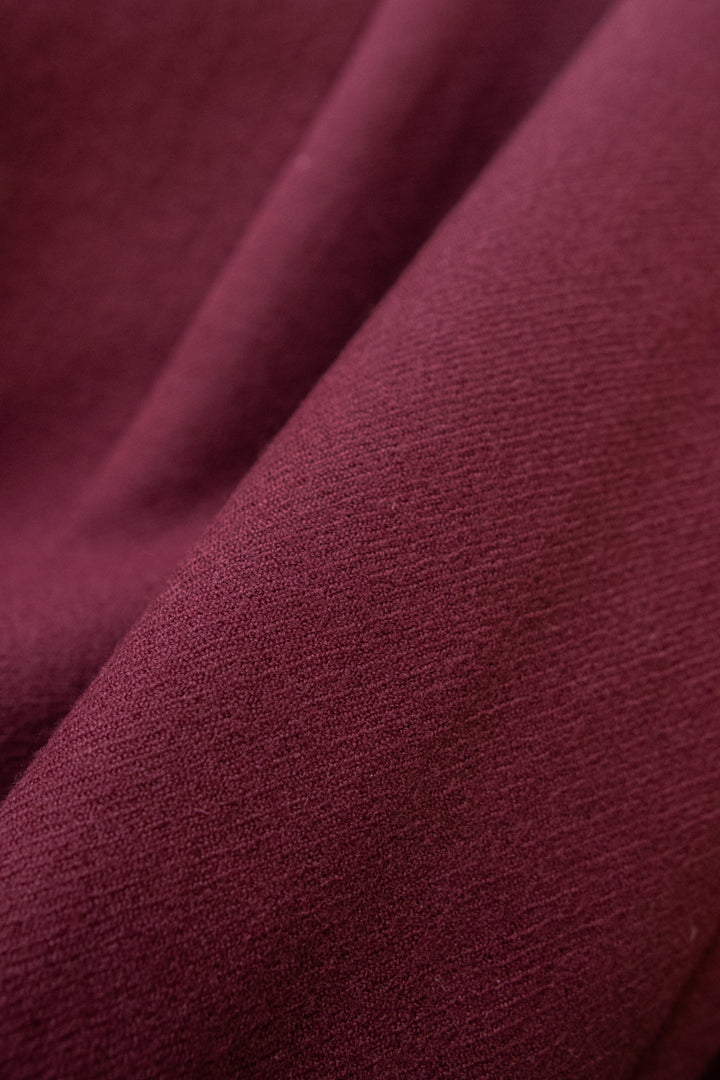 EPISCIA DEEP RED DOUBLE WOOL FLANNEL COAT