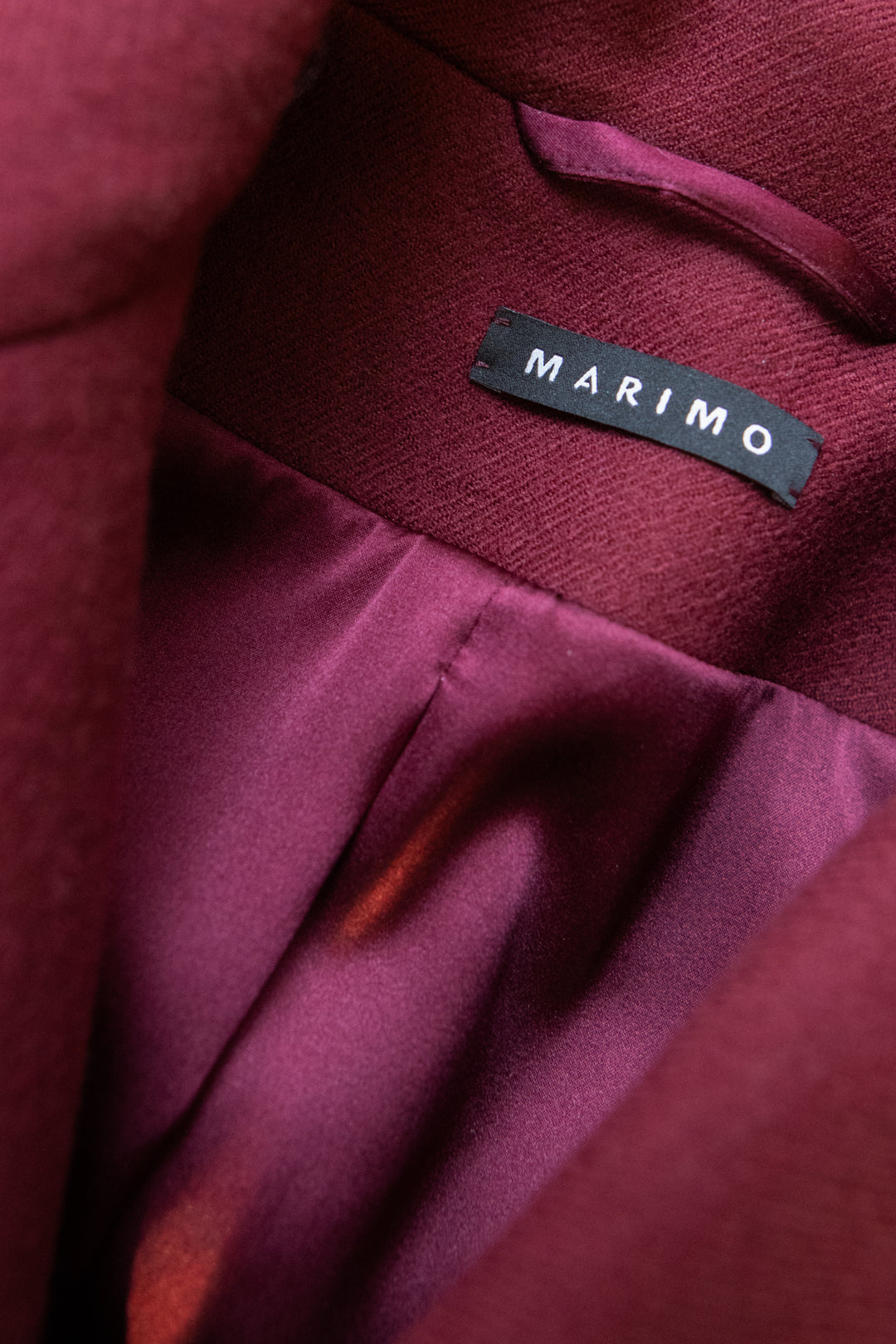 EPISCIA DEEP RED DOUBLE WOOL FLANNEL COAT