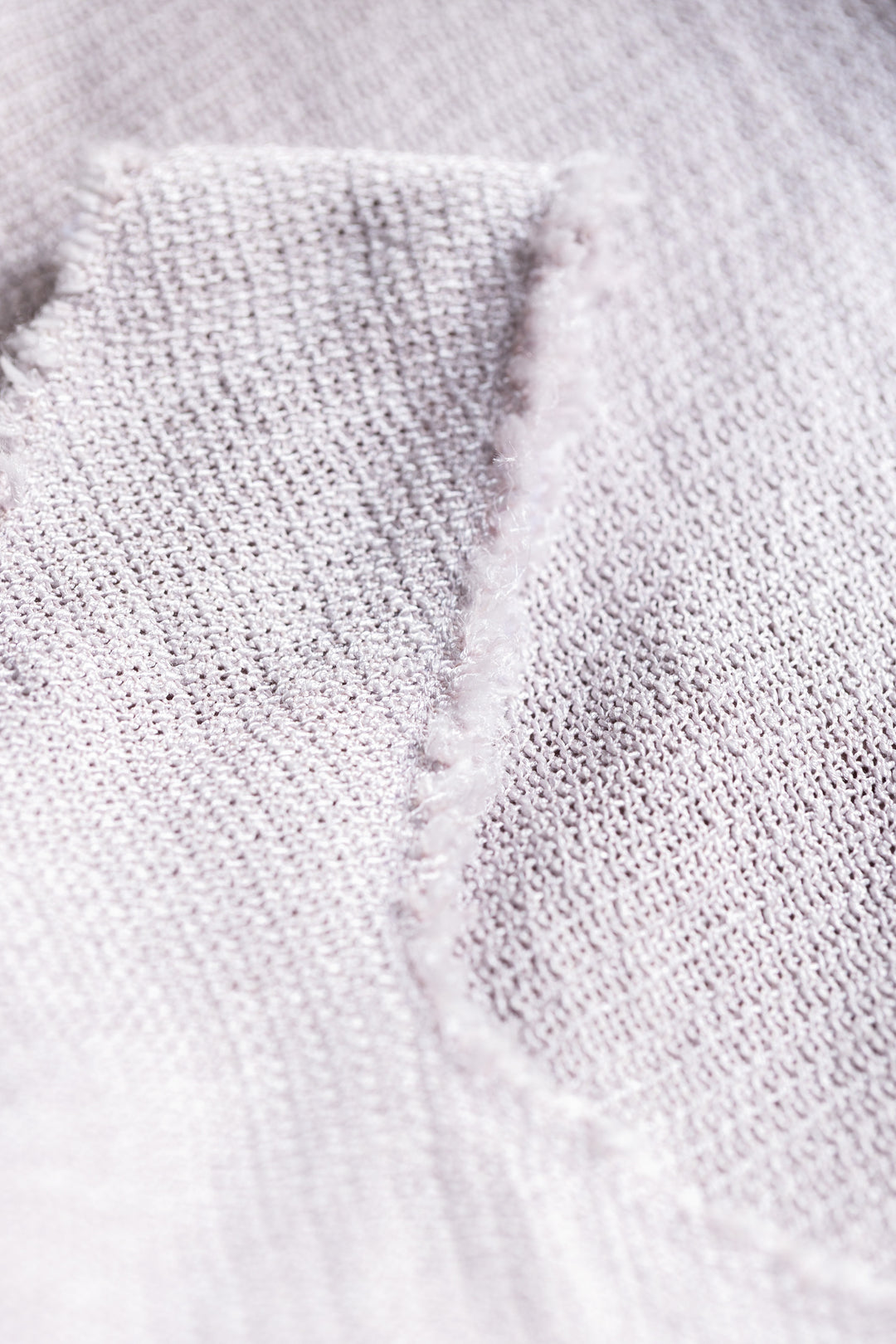 ALOCASIA PALE LAVENDER TEXTURED WOOL-SILK MIDI DRESS WITH FRINGE DETAILS