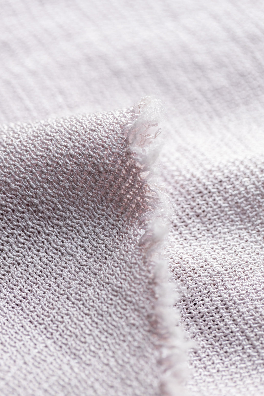 ALOCASIA PALE LAVENDER TEXTURED WOOL-SILK MIDI DRESS WITH FRINGE DETAILS