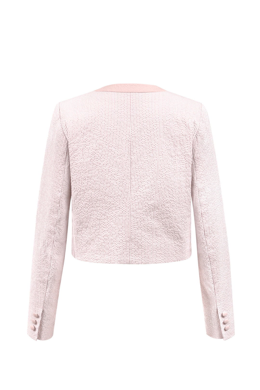 LESSERTIA STRIPED COTTON SEERSUCKER JACKET