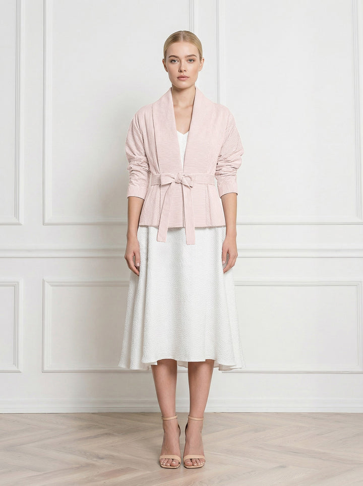 LINARIA STRIPED COTTON SEERSUCKER JACKET