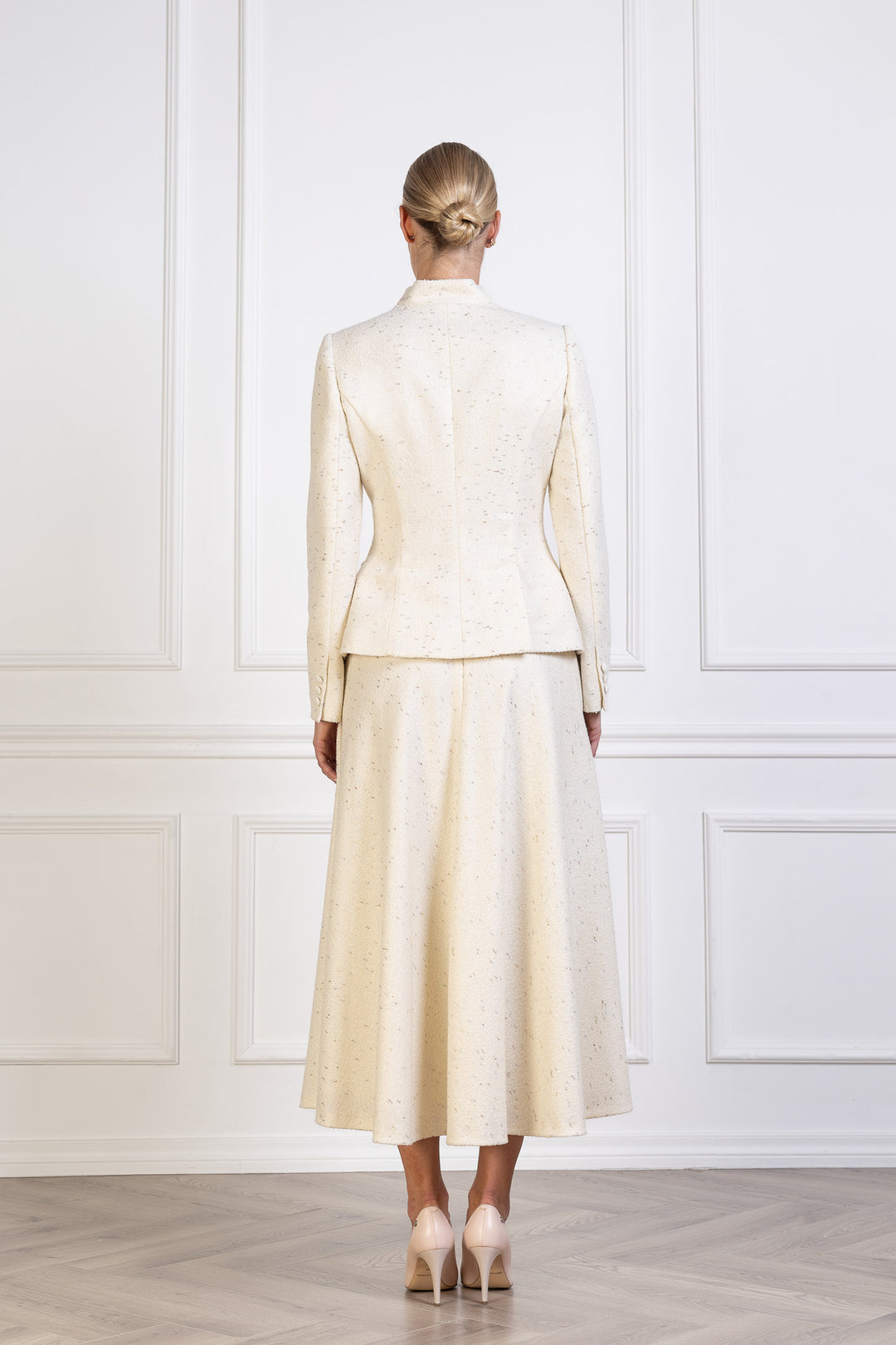 WRIGHTIA CREAM WOOL BLEND JACKET