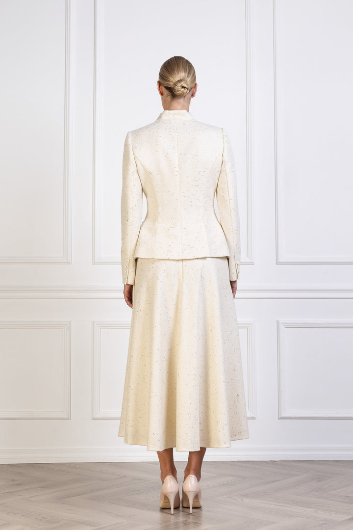 WRIGHTIA CREAM WOOL BLEND JACKET