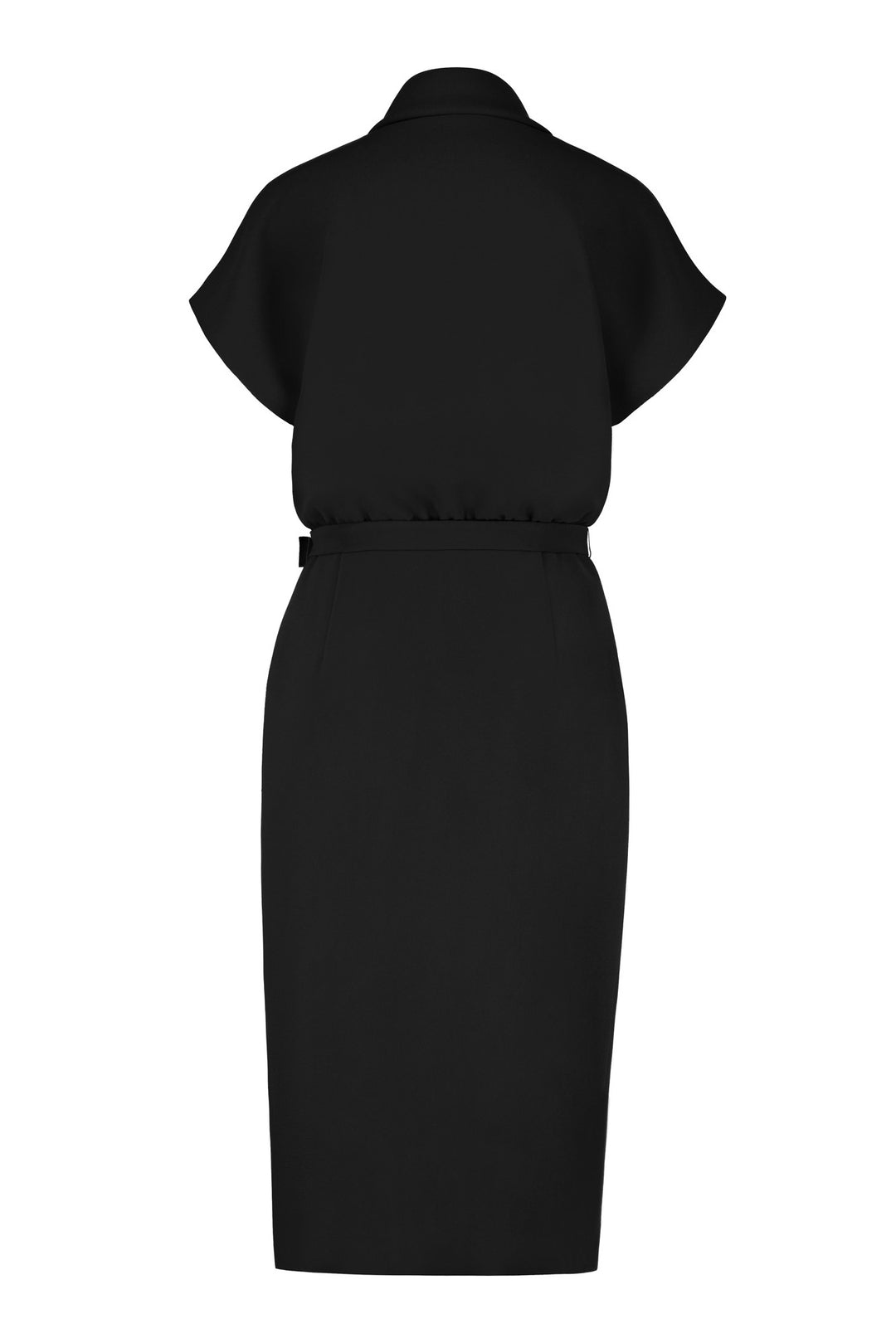 EUPHORBIA BLACK WRAP PENCIL DRESS