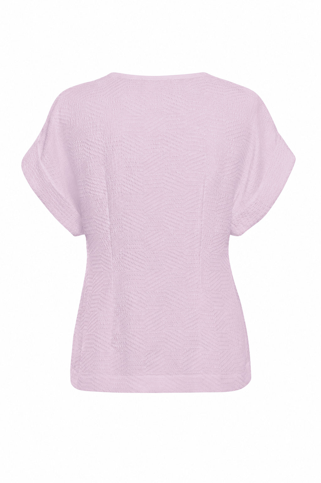 Lavender silk t-shirt on a white background