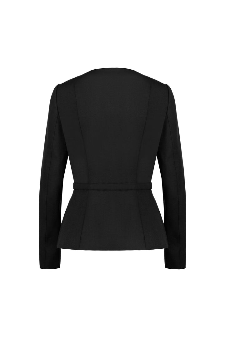 MEDINILLA BLACK FINE WOOL JACKET