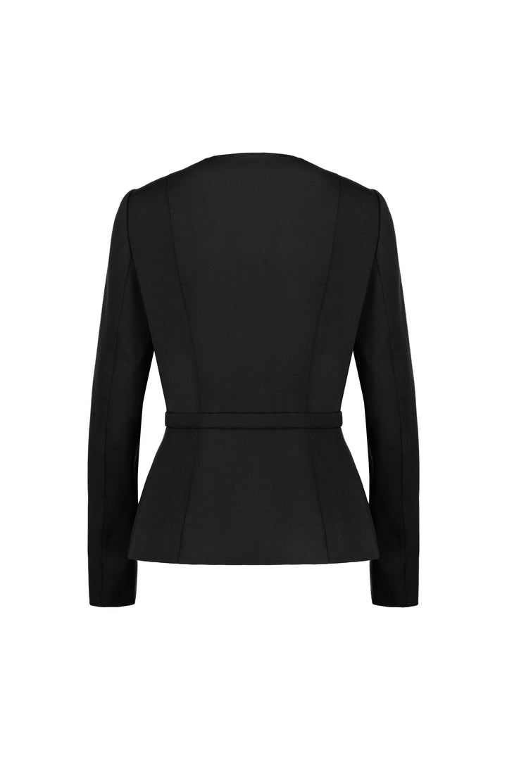 Medinilla black fine wool jacket for Porsché