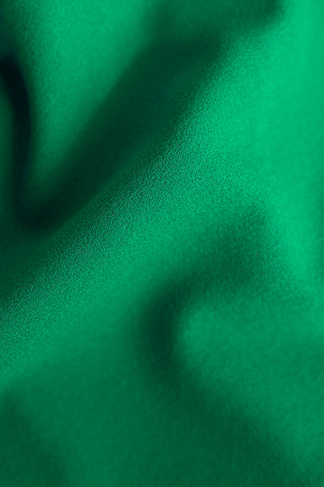 SALVIA JADE GREEN WOOL CREPE BLOUSE
