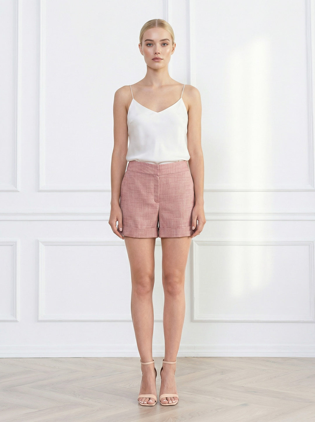 NOWELLIA DUSTY PINK BAMBOO SHORTS