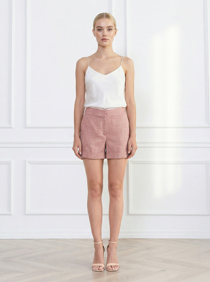 NOWELLIA DUSTY PINK BAMBOO SHORTS