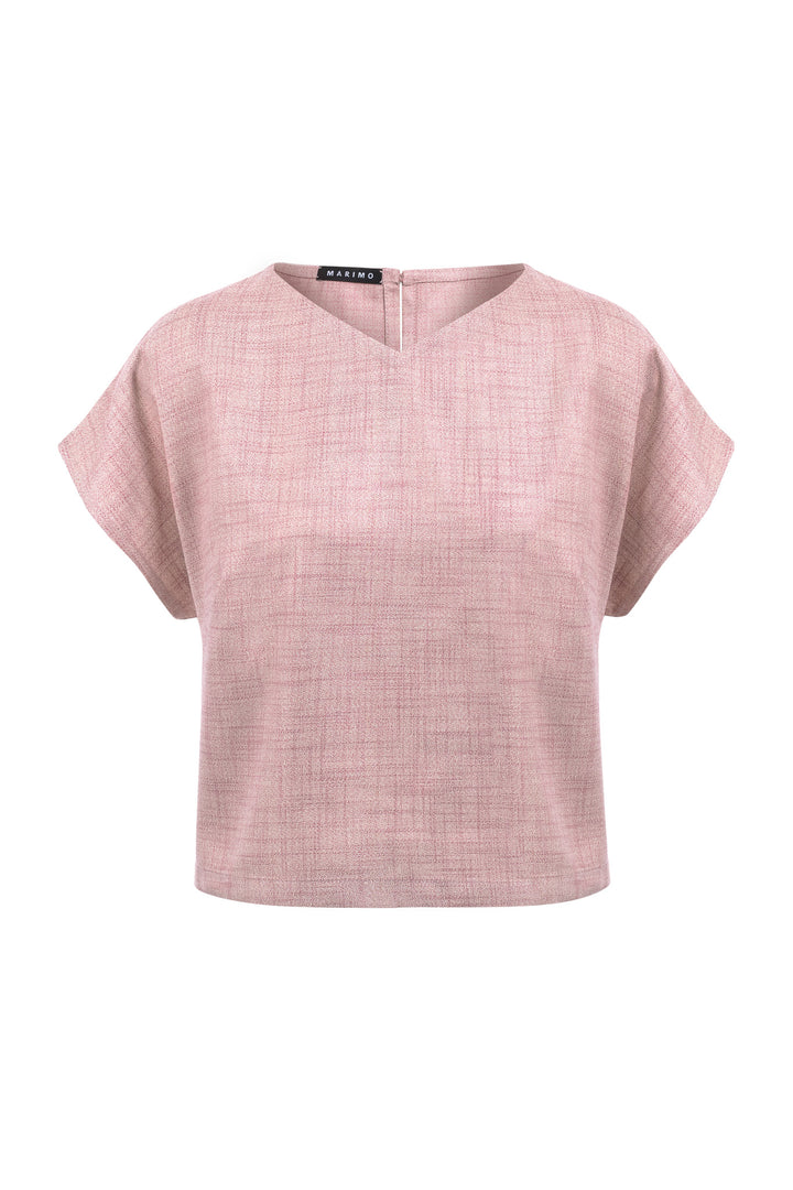 STEPHANIA DUSTY PINK BAMBOO CROPPED TOP