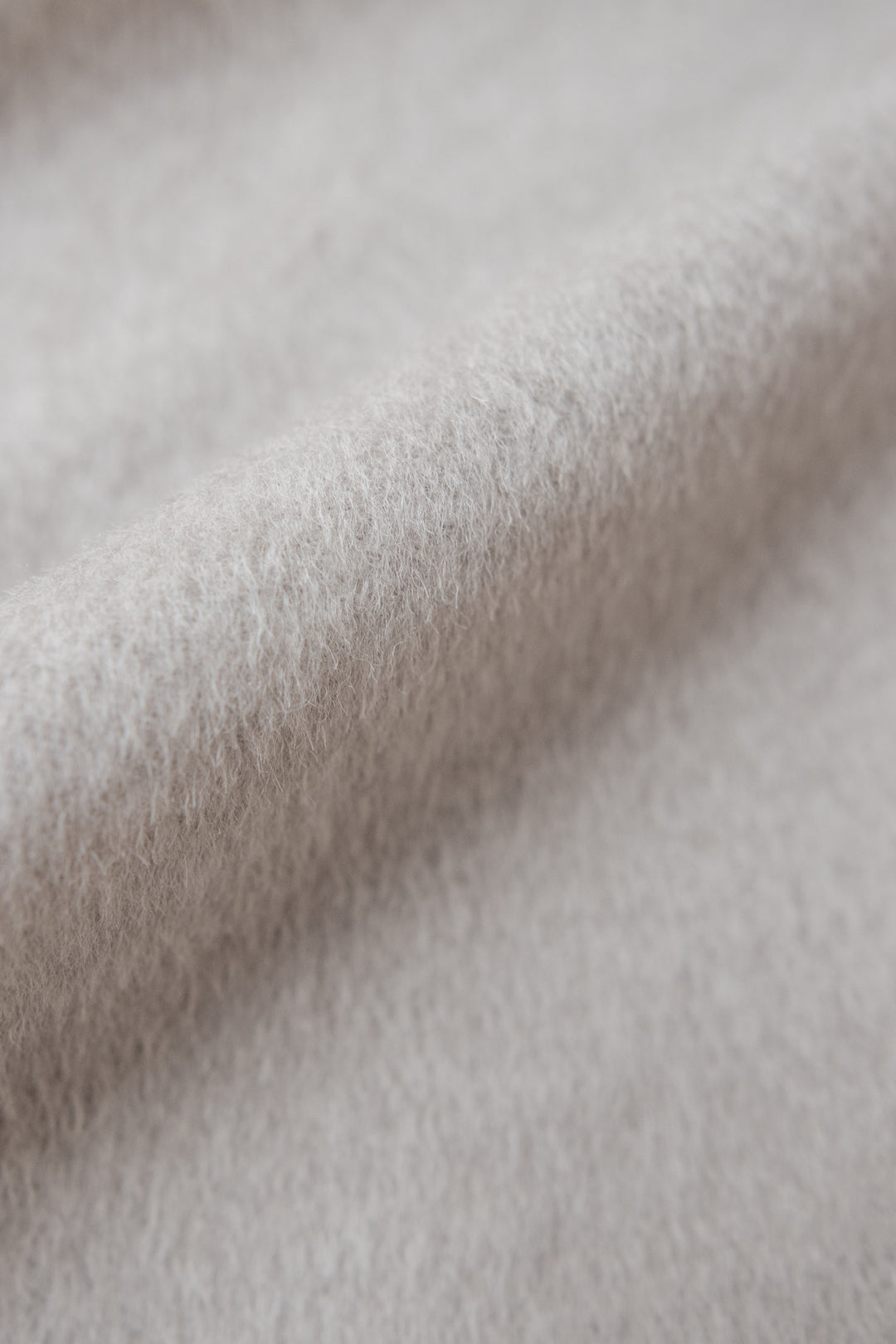 WRIGHTIA PALE BEIGE ALPACA WOOL BLEND COAT WITH CRYSTAL EMBROIDERY