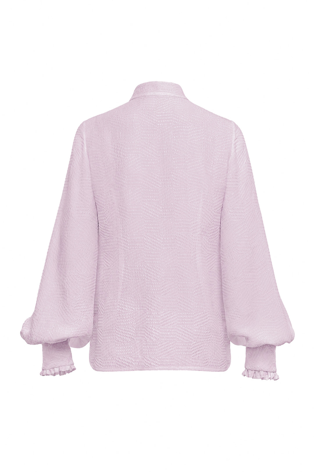 RHIPSALIS LAVENDER SILK JAQUARD NECK TIE BLOUSE
