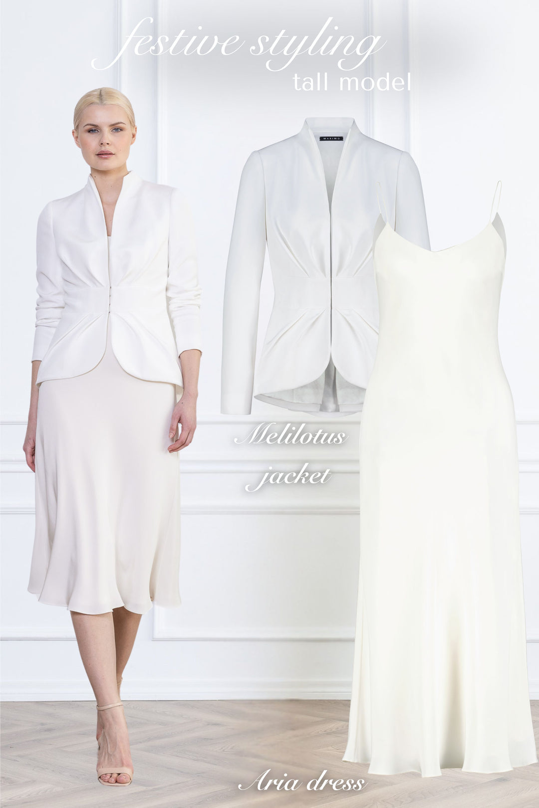 MELILOTUS WHITE SILK JACKET WITH DRAPED FRONT DETAIL