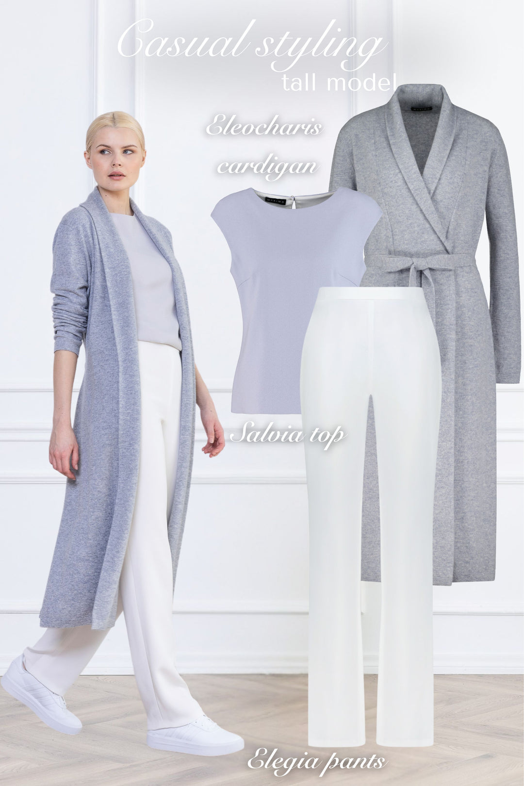 ELEGIA WHITE SILK CLASSICAL PANTS