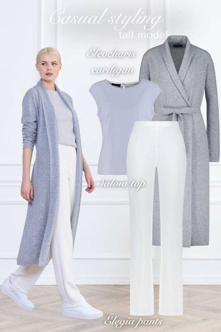 ELEGIA WHITE SILK CLASSICAL PANTS