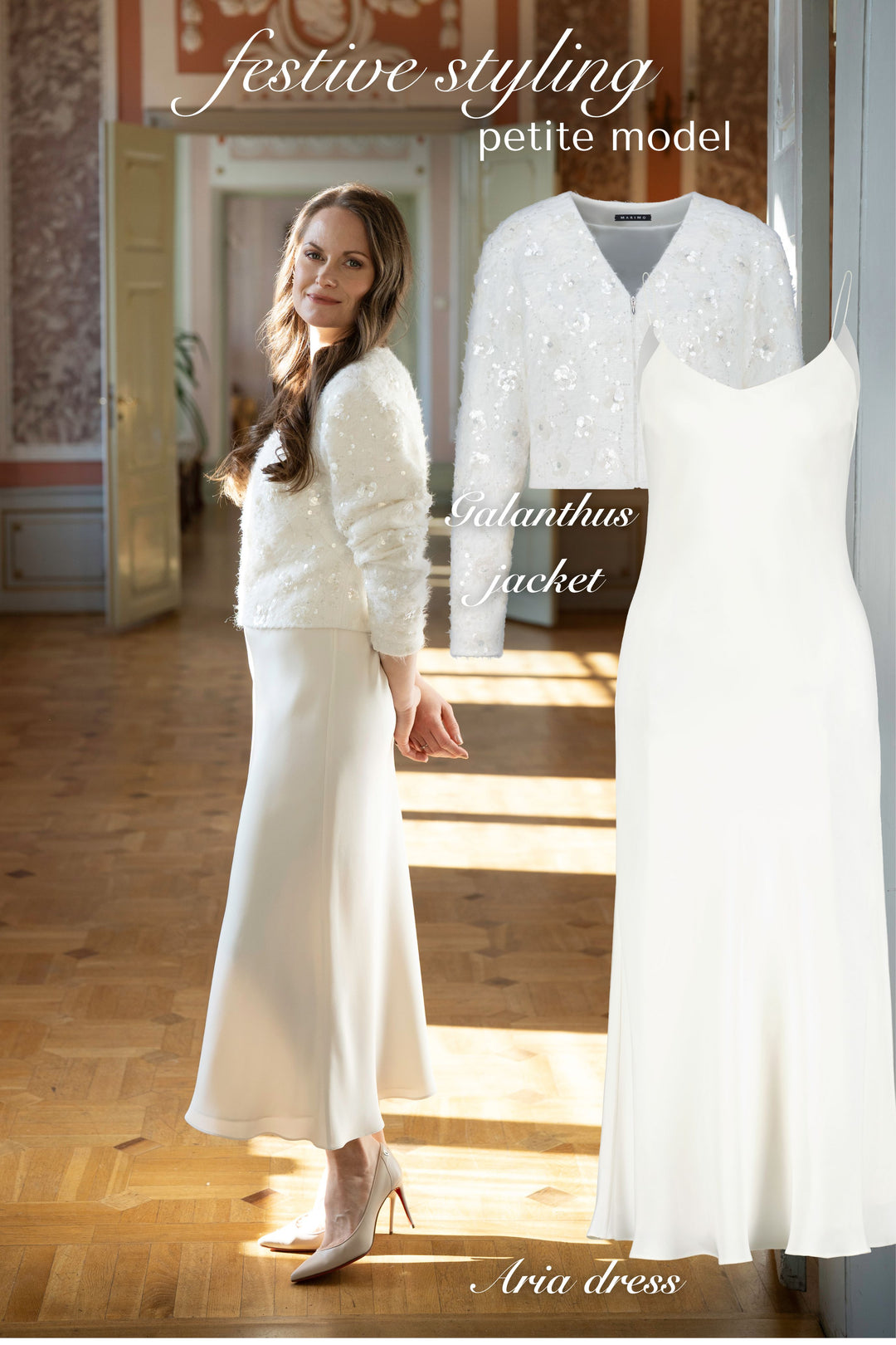 GALANTHUS IVORY EMBELLISHED MINI JACKET