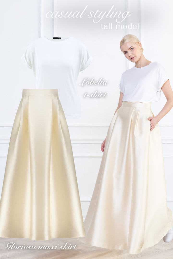 GLORIOSA BUTTER YELLOW MAXI SKIRT