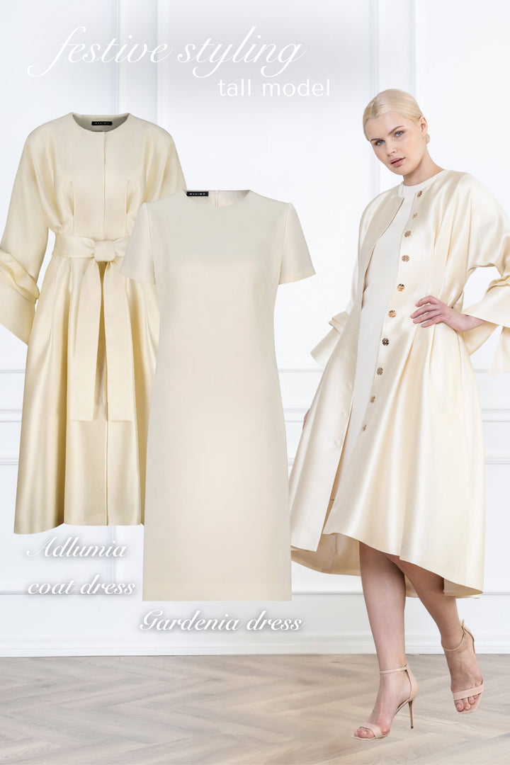 ADLUMIA BUTTER YELLOW COAT DRESS