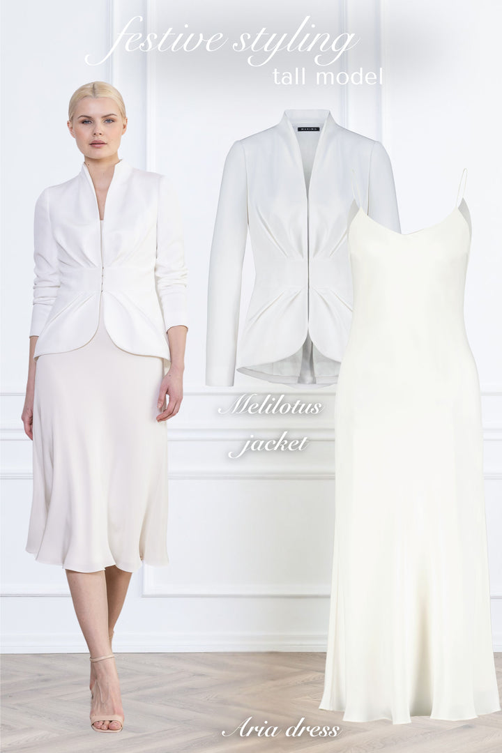 ARIA IVORY SILK SLIP DRESS