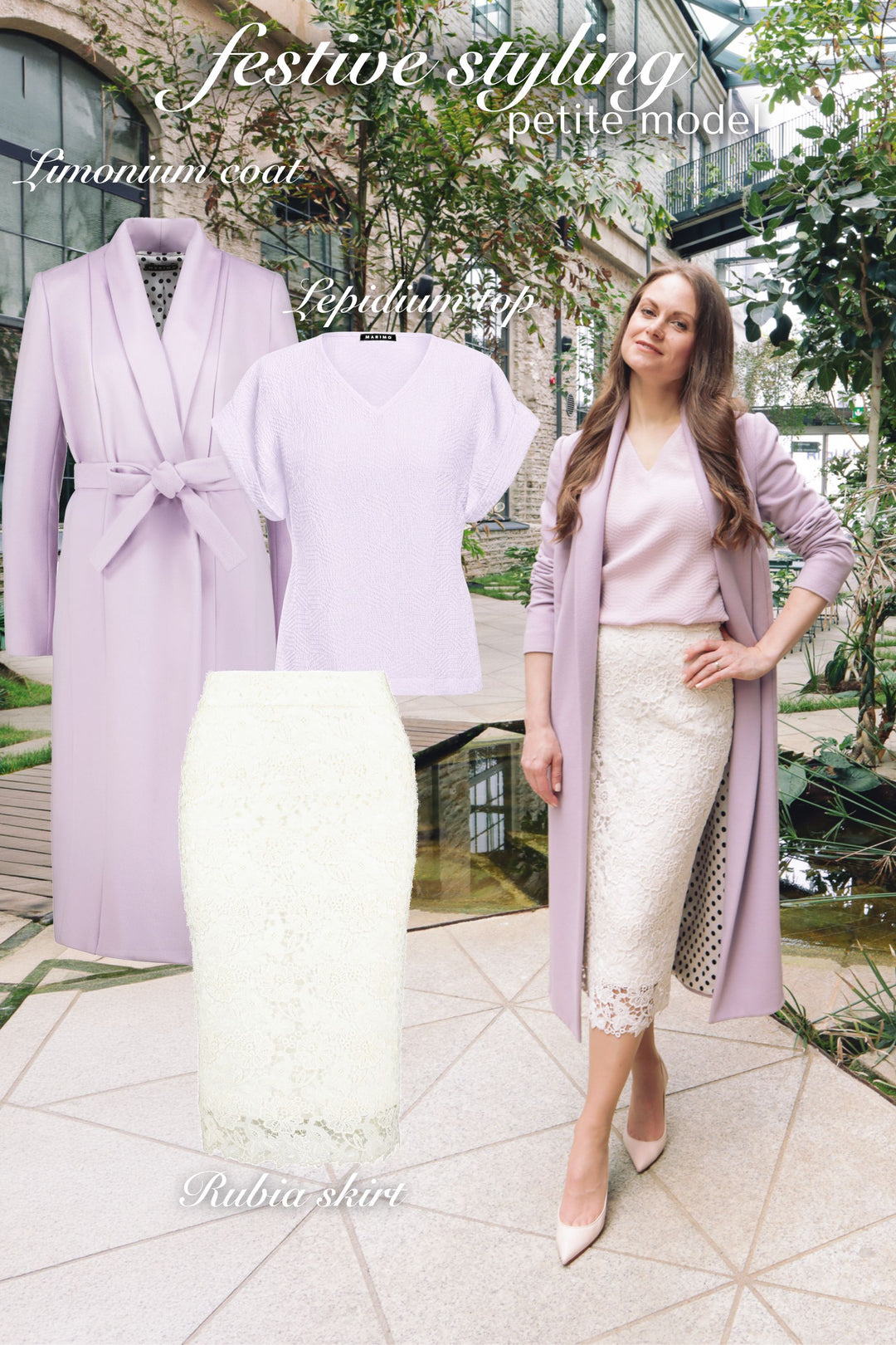 LIMONIUM LAVENDER CASHMERE WOOL BLEND LIGHTWEIGHT COAT
