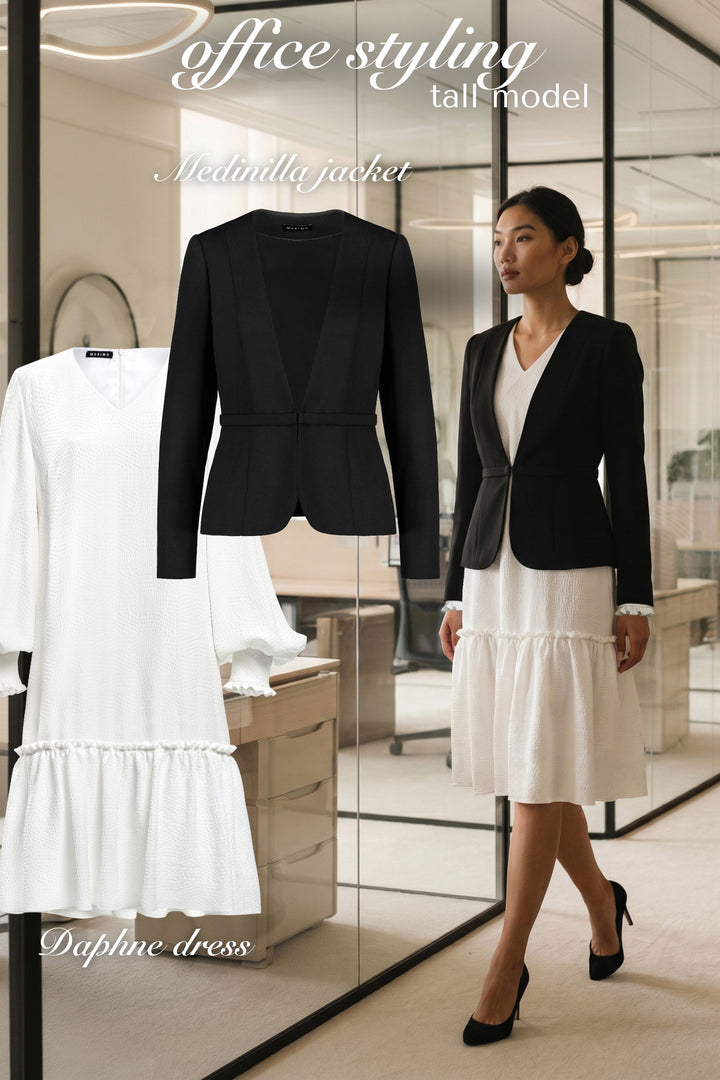MEDINILLA BLACK FINE WOOL JACKET