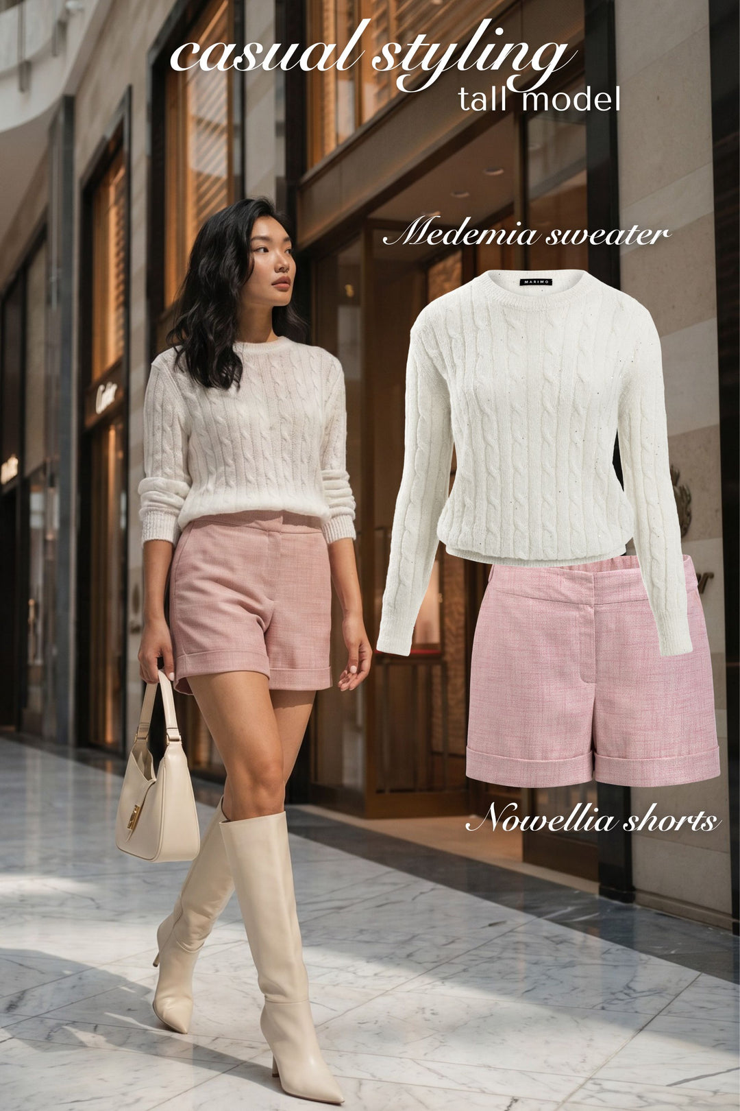 MEDEMIA STONE IVORY CABLE-KNIT ALPACA WOOL BLEND SWEATER