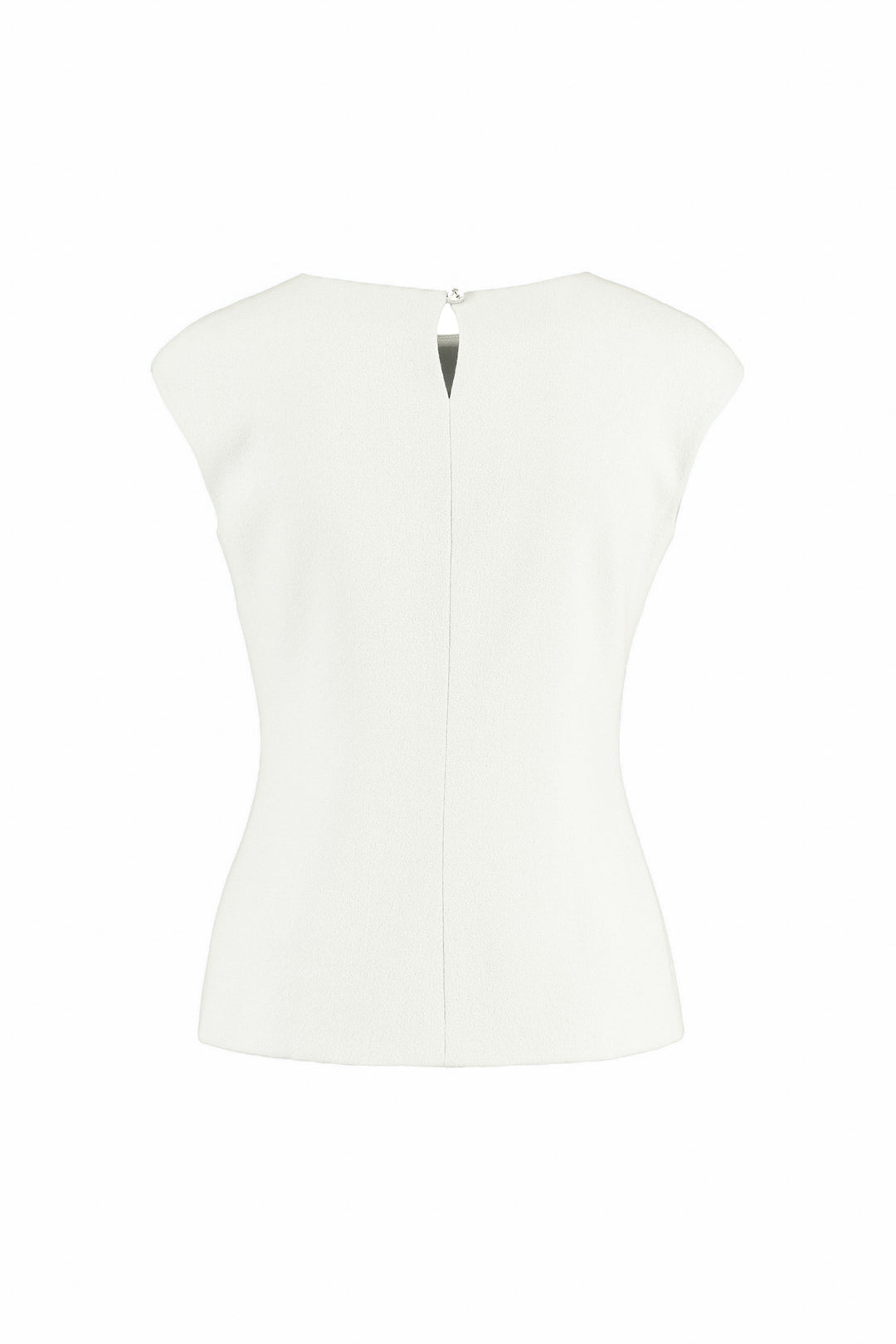 SALVIA IVORY WOOL CREPE BLOUSE