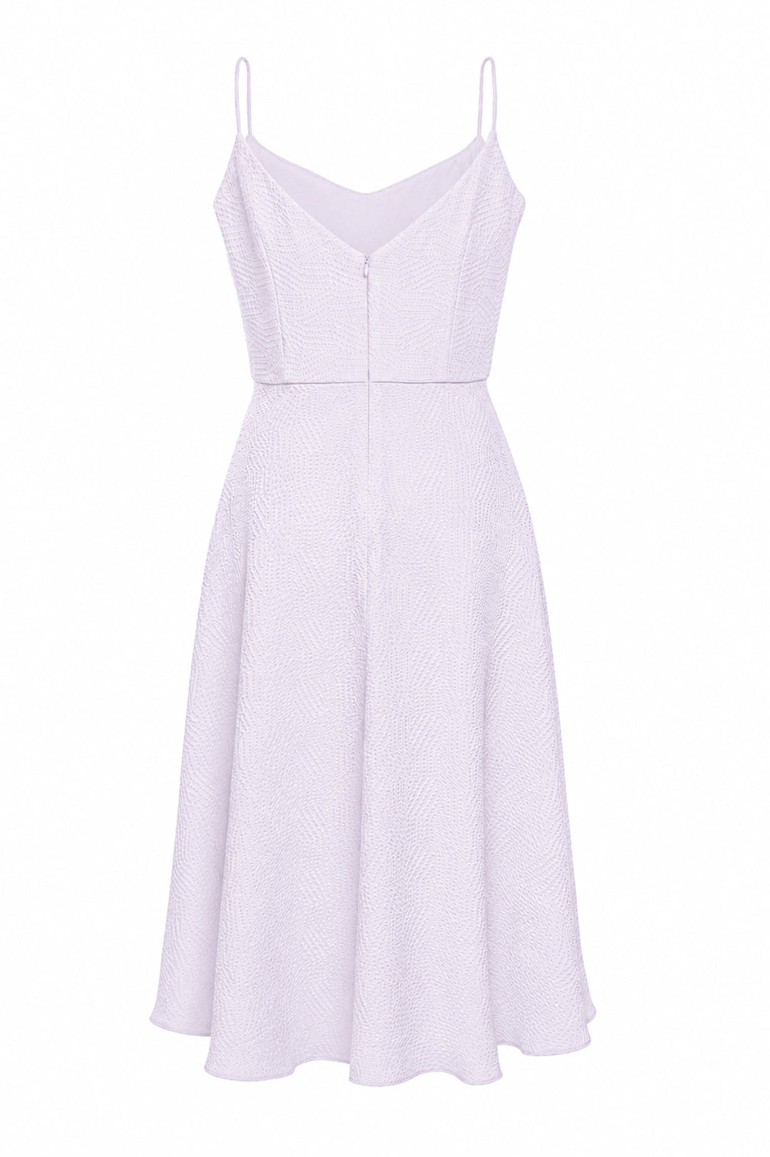SENNA LAVENDER SILK JACQUARD SPAGHETTI STRAP DRESS